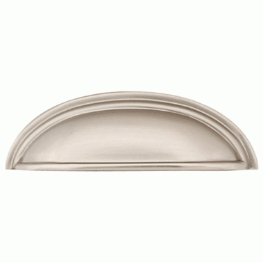 5 1/4 Inch (4 Inch c-c) Solid Brass Cup Pull (Brushed Nickel Finish) EMTEK