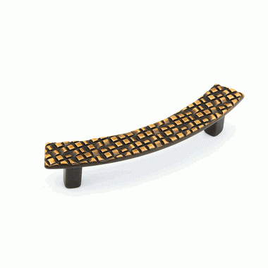 5 Inch (3 3/4 Inch c-c) Mosaic Pull (French Antique Bronze Finish) SCHAUB