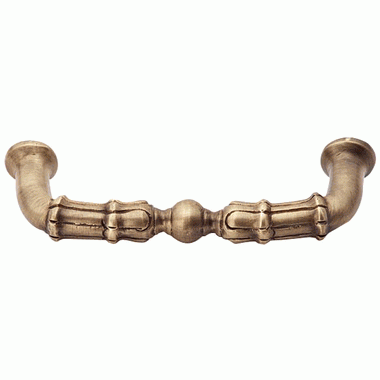 5 Inch Overall (4 1/3 Inch c.c.) Solid Brass Victorian Style Pull (Antique Brass Finish) COPPER MOUNTAIN HARDWARE