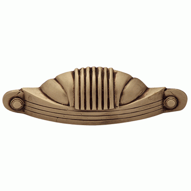 5 Inch Overall (4 Inch c-c) Solid Brass Marquee Pull (Antique Brass Finish) COPPER MOUNTAIN HARDWARE