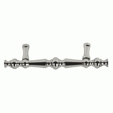 5 Inch Overall (3 Inch c-c) Solid Brass Victorian Pull (Polished Chrome Finish) COPPER MOUNTAIN HARDWARE