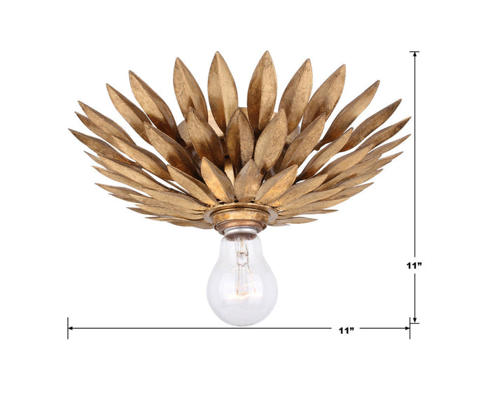 Crystorama Crystorama Broche 1 Light Antique Gold Sconce