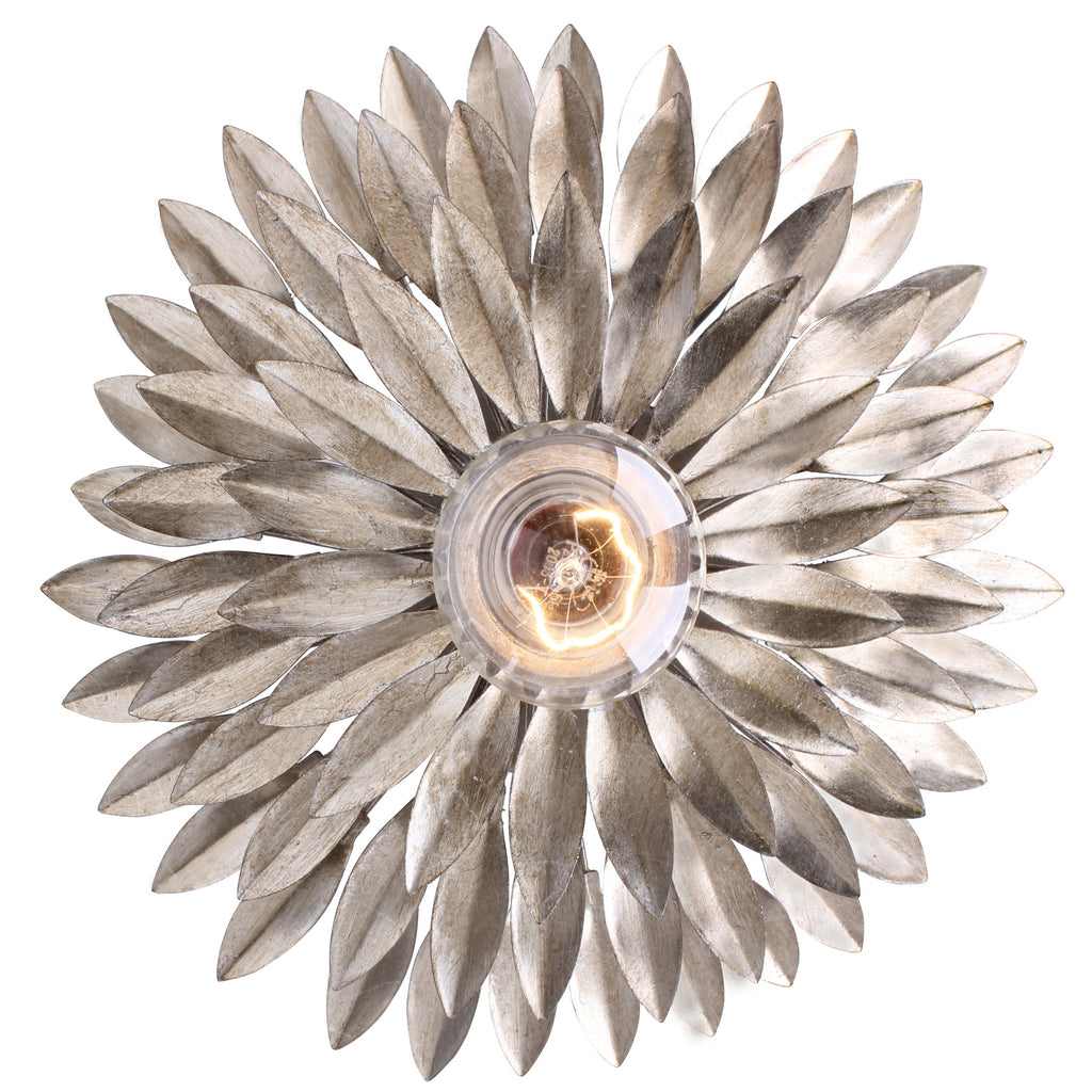 Crystorama Crystorama Broche 1 Light Antique Silver Sconce