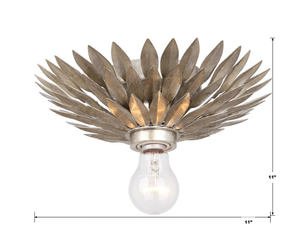 Crystorama Crystorama Broche 1 Light Antique Silver Sconce