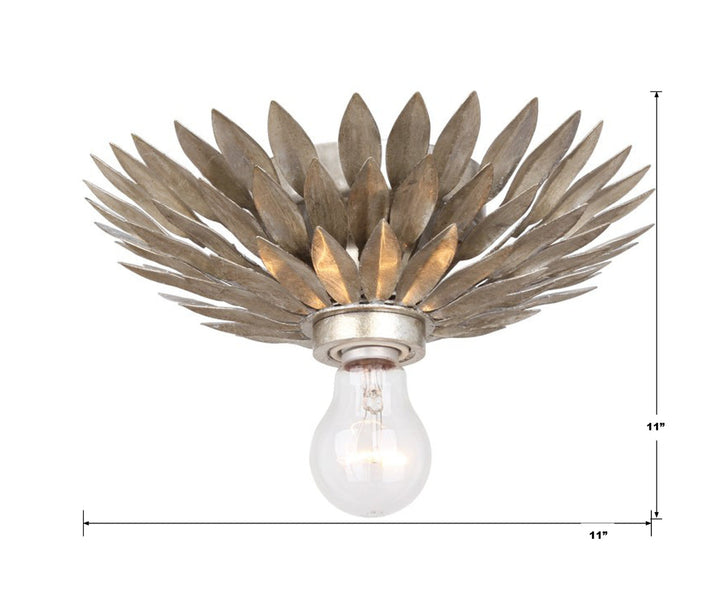 Crystorama Crystorama Broche 1 Light Antique Silver Sconce