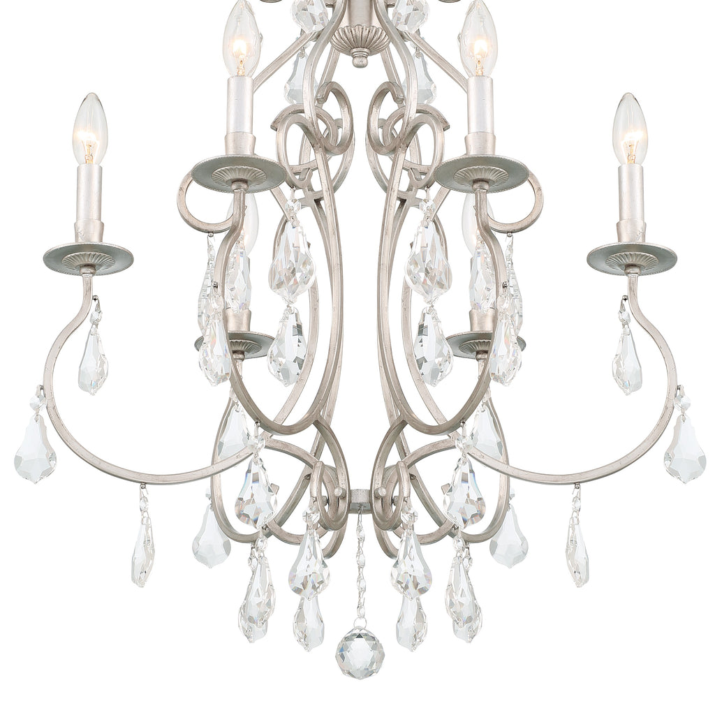 Crystorama Crystorama Ashton 6 Light Hand Cut Crystal Olde Silver Chandelier