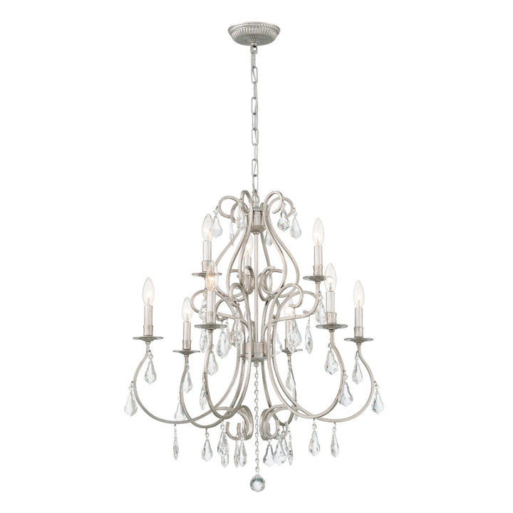 Crystorama Crystorama Ashton 9 Light Swarovski Strass Crystal Olde Silver Chandelier