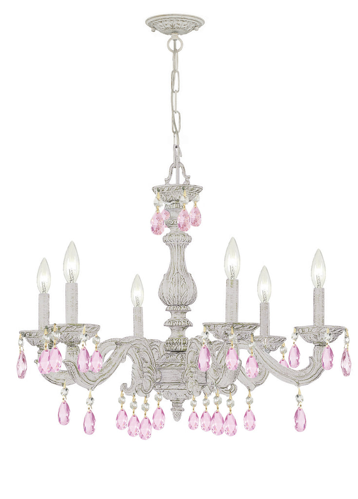Crystorama Crystorama Paris Market 6 Light Clear Crystal Antique White Chandelier