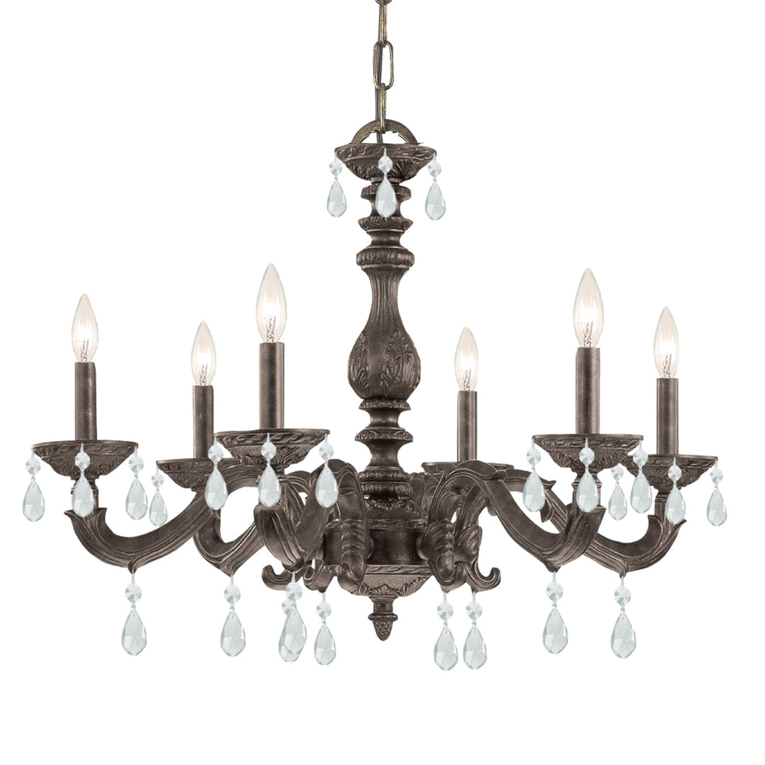 Crystorama Crystorama Paris Market 6 Light Clear Crystal Venetian Bronze Chandelier