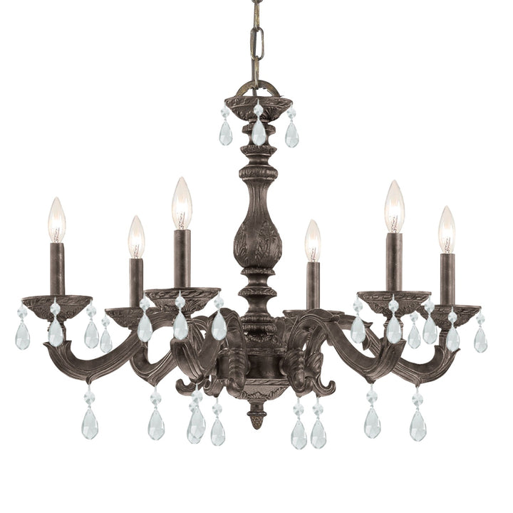 Crystorama Crystorama Paris Market 6 Light Spectra Crystal Venetian Bronze Chandelier