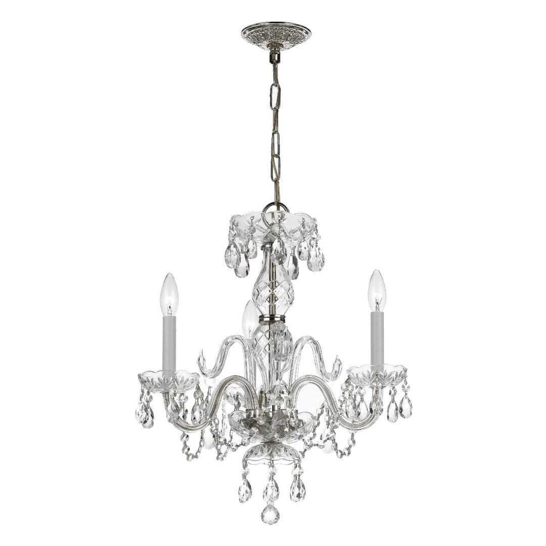 Crystorama Crystorama Traditional Crystal 3 Light Swarovski Strass Crystal Polished Chrome Mini Chandelier