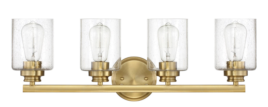 ##Antique Hardware## Bolden 4 Light Vanity in Satin Brass