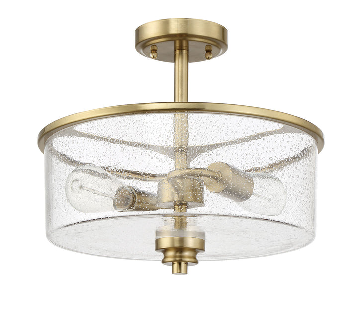 ##Antique Hardware## Bolden 2 Light Convertible Semiflush in Satin Brass