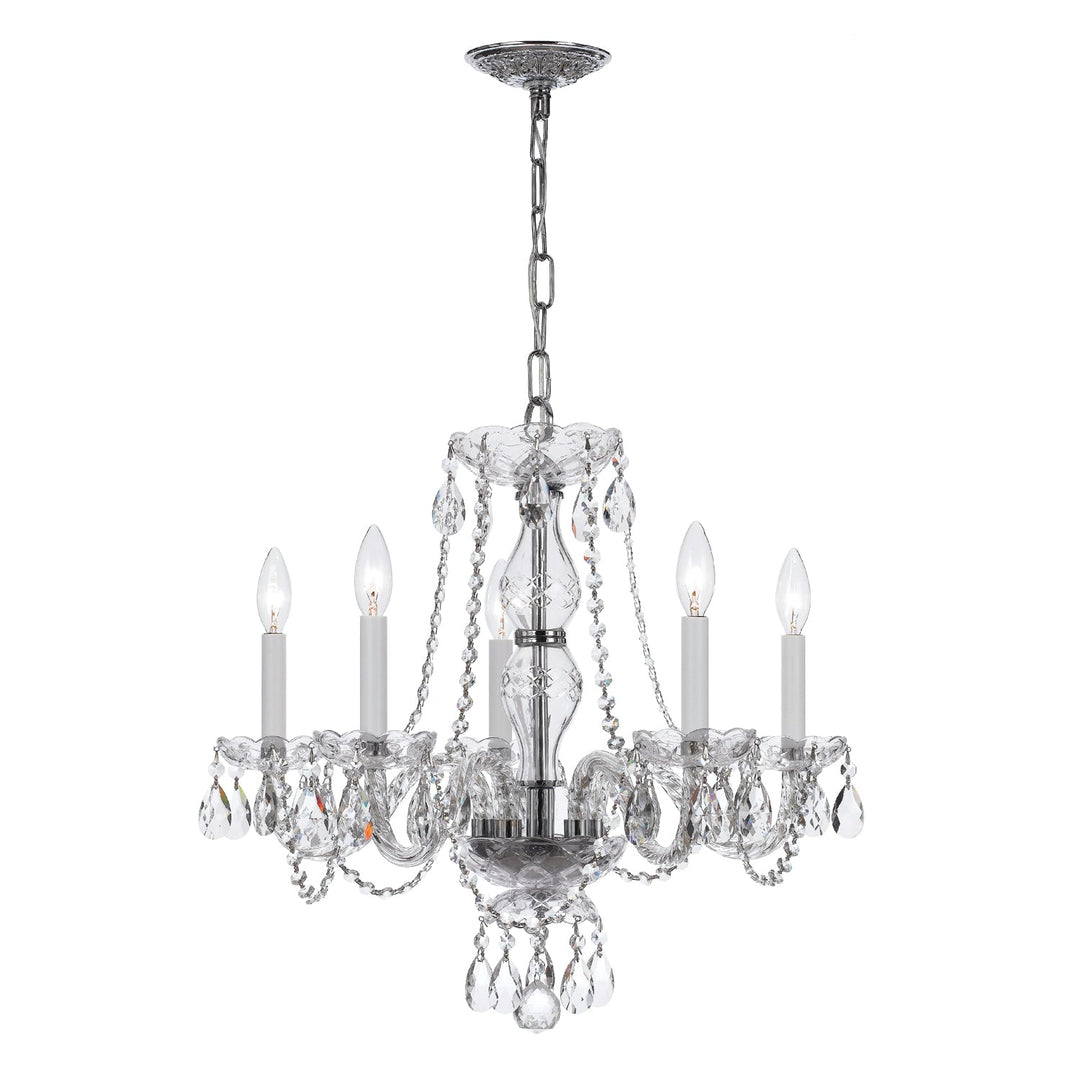Crystorama Crystorama Traditional Crystal 5 Light Spectra Crystal Polished Chrome Chandelier