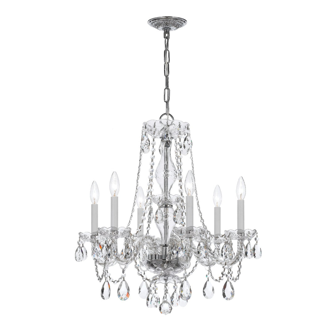 Crystorama Crystorama Traditional Crystal 6 Light Swarovski Strass Crystal Polished Chrome Chandelier