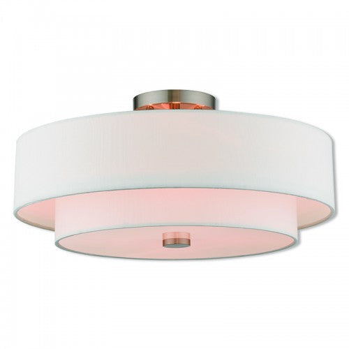 4 Light BN Ceiling Mount Livex