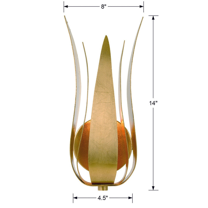 Crystorama Crystorama Broche 1 Light Antique Gold Sconce