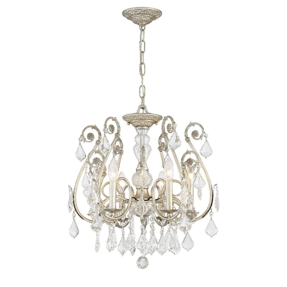 Crystorama Crystorama Regis 6 Light Hand Cut Crystal Olde Silver Chandelier
