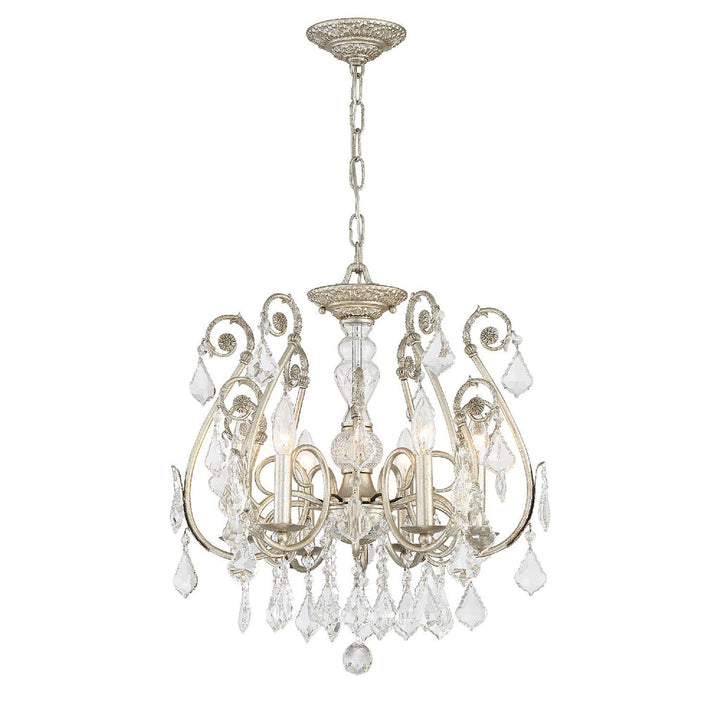 Crystorama Crystorama Regis 6 Light Hand Cut Crystal Olde Silver Chandelier