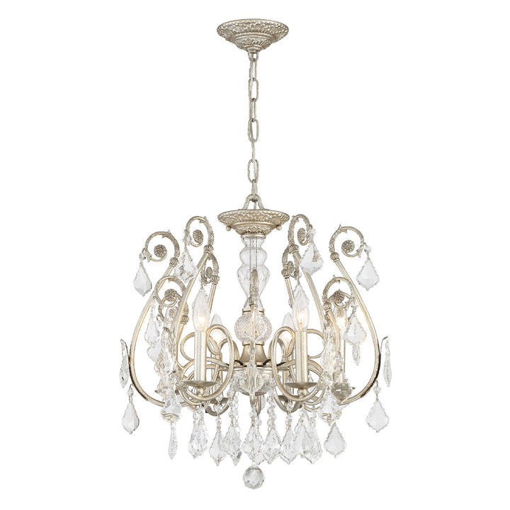 Crystorama Crystorama Regis 6 Light Spectra Crystal Olde Silver Chandelier