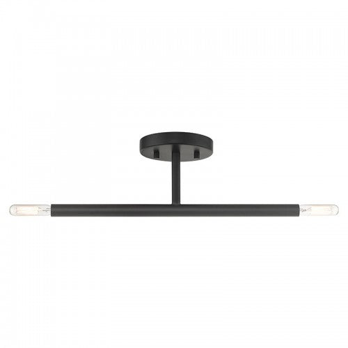 2 Light Black Semi-Flush Livex