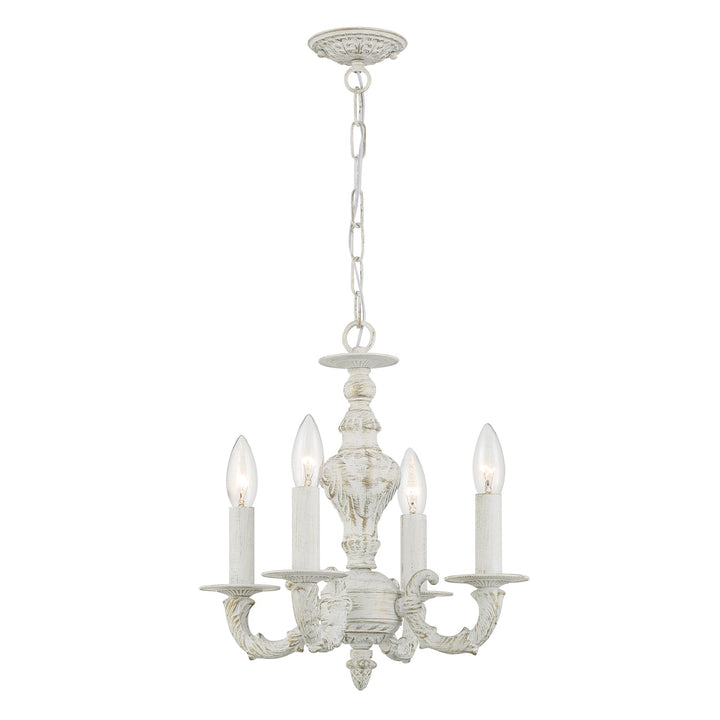 Crystorama Crystorama Paris Market 4 Light Antique White Mini Chandelier
