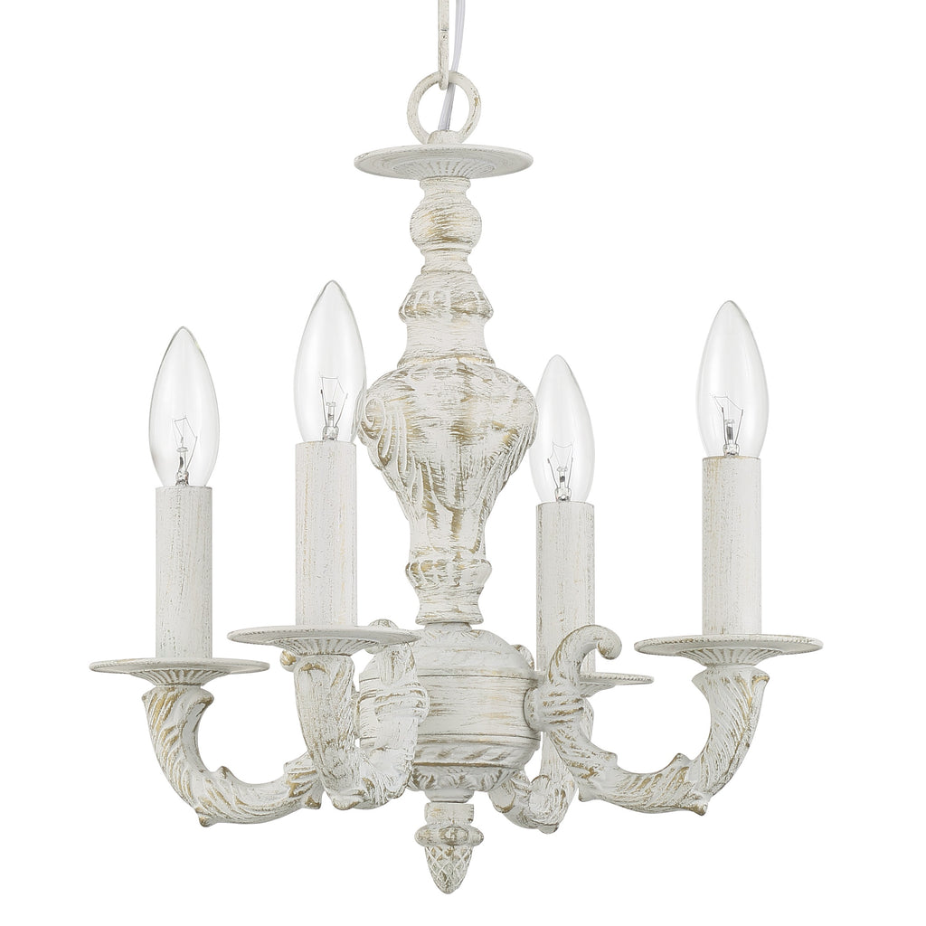 Crystorama Crystorama Paris Market 4 Light Antique White Mini Chandelier
