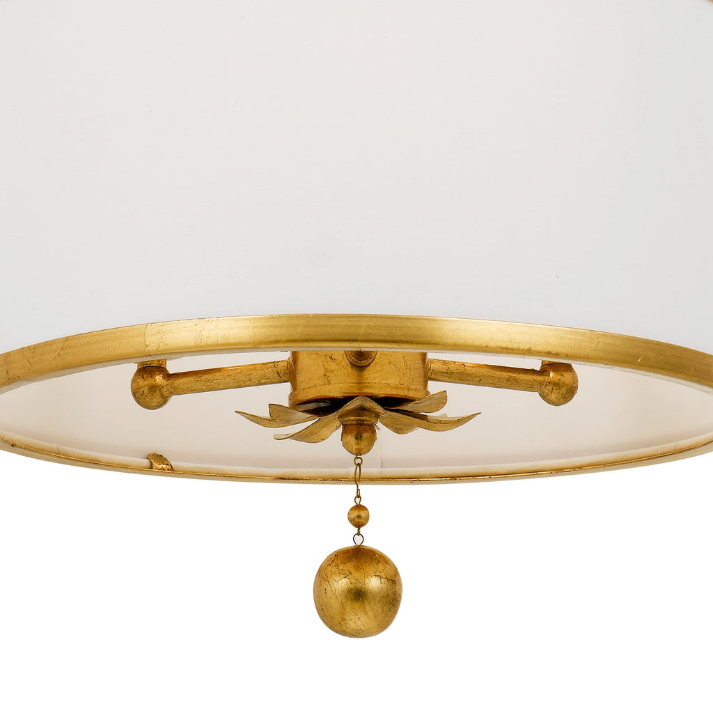 Crystorama Crystorama Broche 3 Light Antique Gold Mini Chandelier