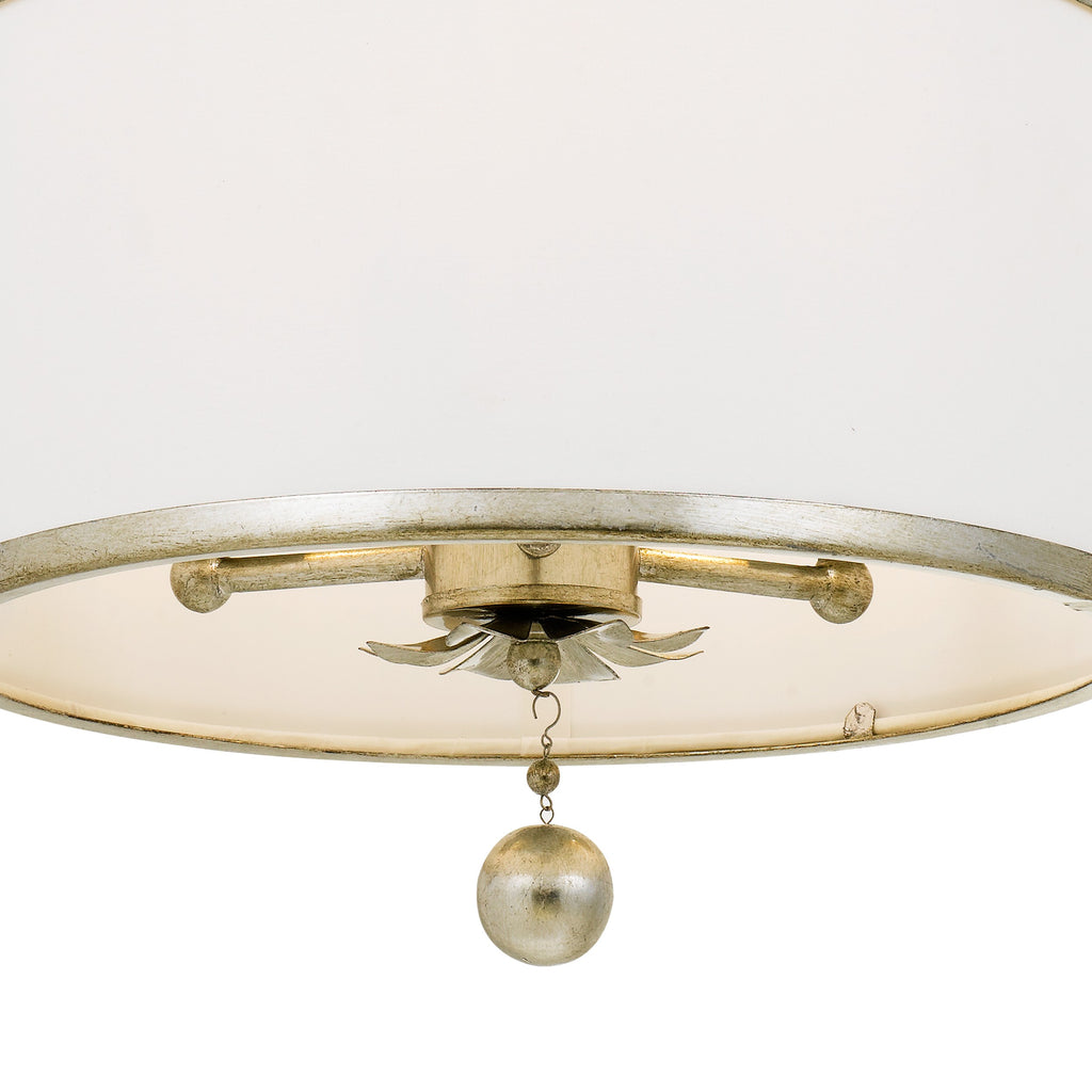 Crystorama Crystorama Broche 3 Light Antique Silver Mini Chandelier