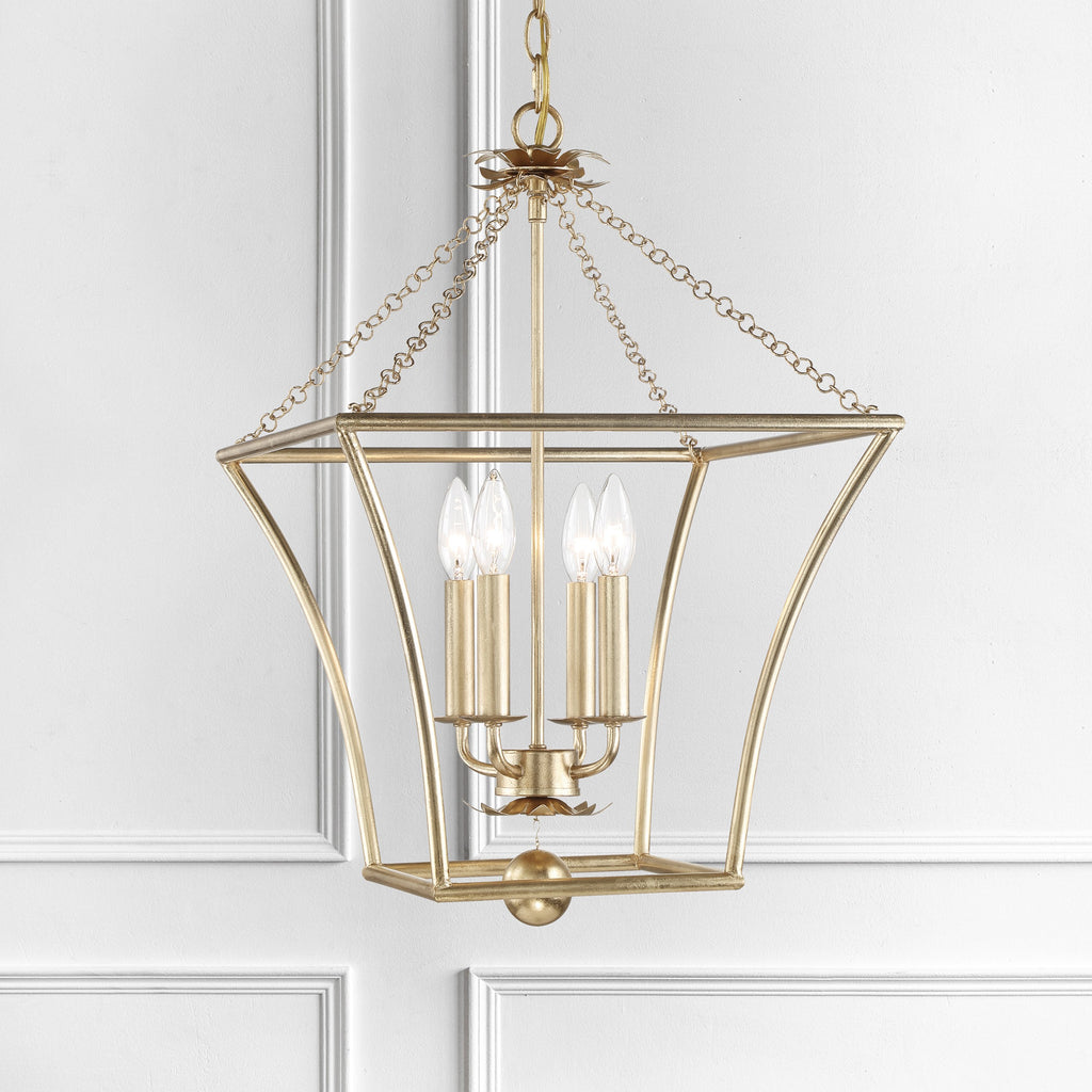 Crystorama Crystorama Broche 4 Light Antique Gold Mini Chandelier