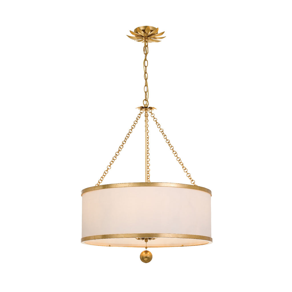 Crystorama Crystorama Broche 6 Light Antique Gold Chandelier