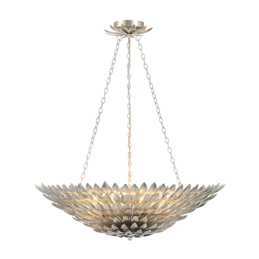 Crystorama Crystorama Broche 8 Light Antique Silver Chandelier
