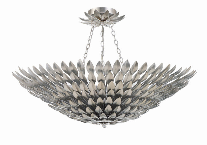 Crystorama Crystorama Broche 8 Light Antique Silver Chandelier