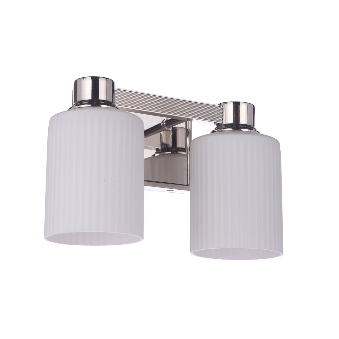 Bretton 2 Light Vanity in Polished Nickel CRAFTMADE