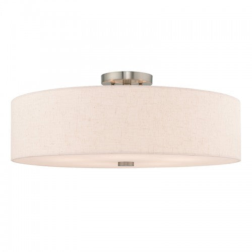 5 Light Brushed Nickel Ceiling Mount Livex