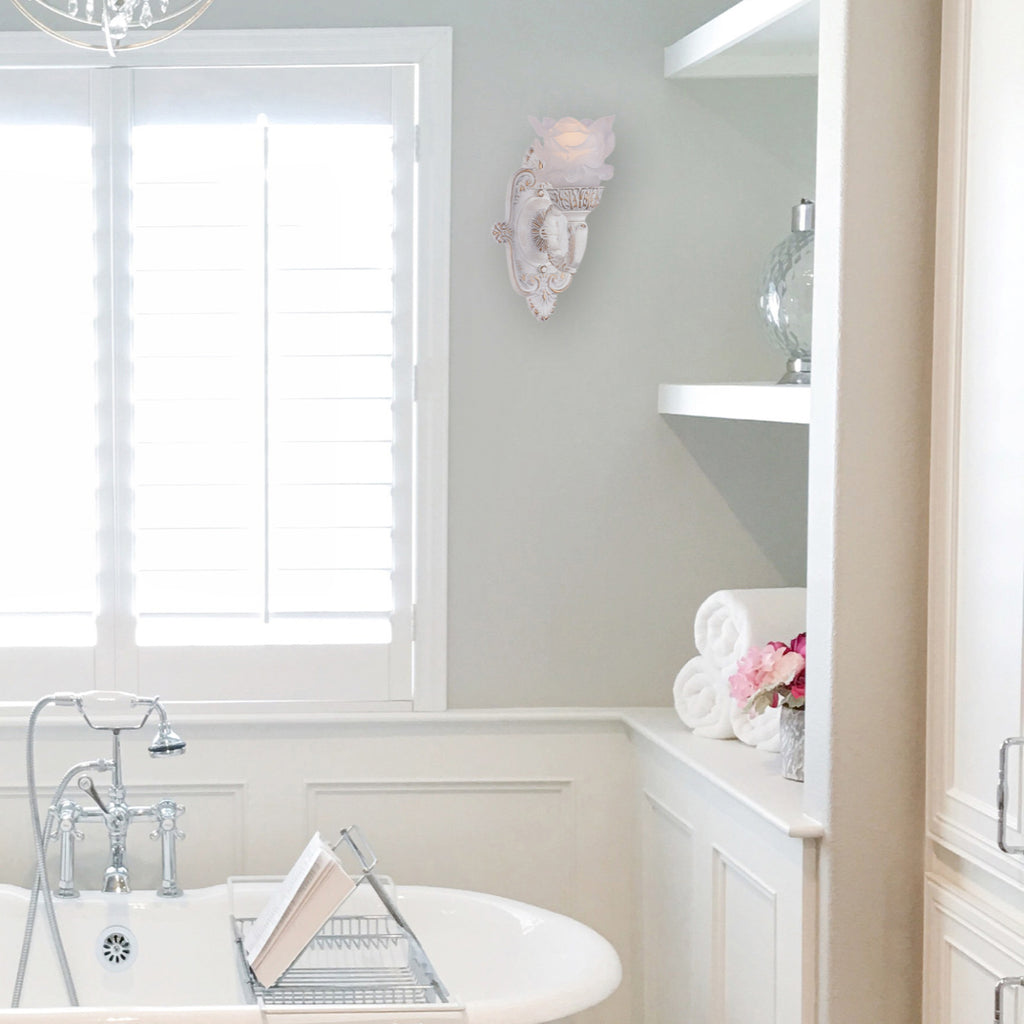 Crystorama Crystorama Paris Market 1 Light Antique White Sconce