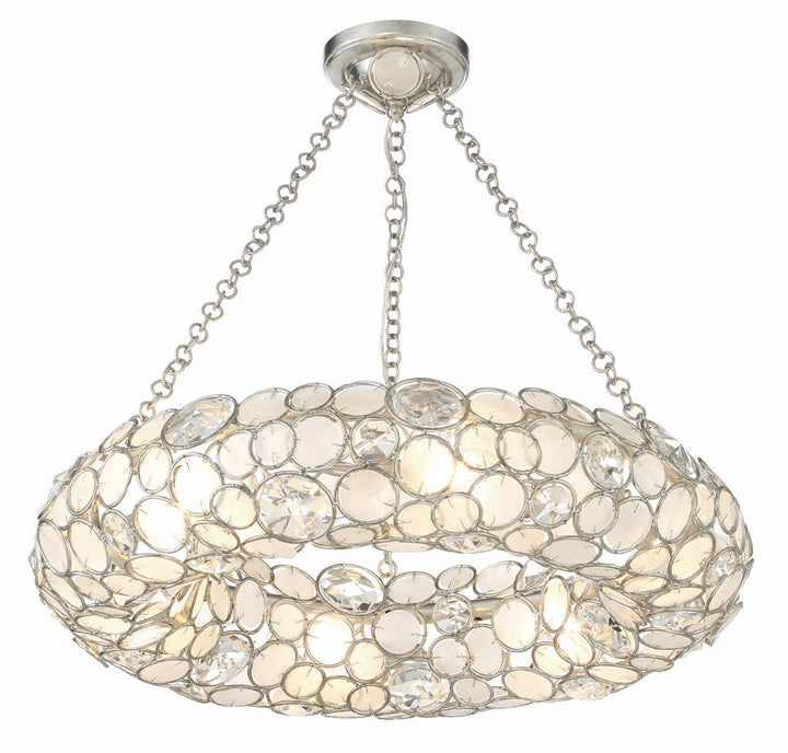 Crystorama Crystorama Palla 6 Light Antique Silver Chandelier