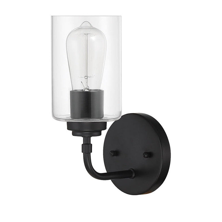 Stowe 1 Light Wall Sconce in Flat Black CRAFTMADE