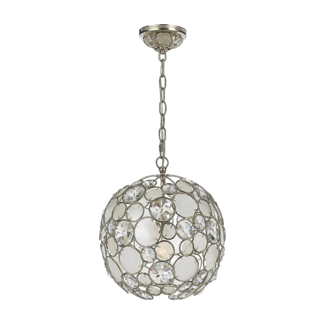 Crystorama Crystorama Palla 1 Light Antique Silver Sphere Pendant