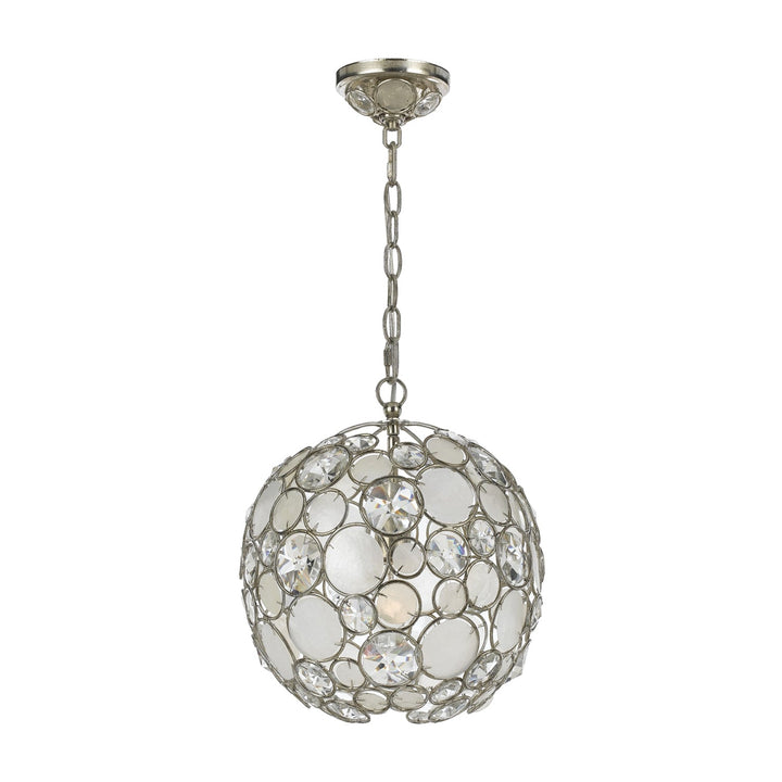 Crystorama Crystorama Palla 1 Light Antique Silver Sphere Pendant