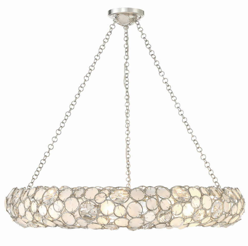 Crystorama Crystorama Palla 8 Light Antique Silver Chandelier