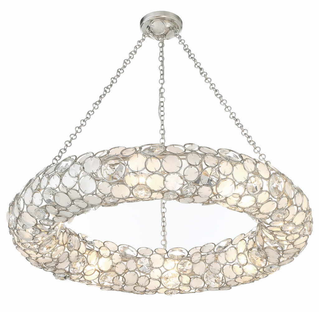 Crystorama Crystorama Palla 8 Light Antique Silver Chandelier