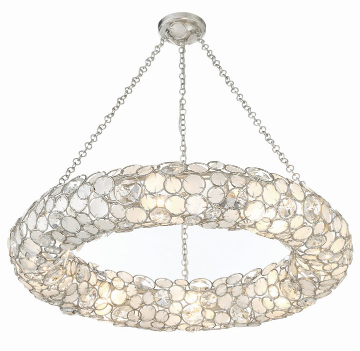 Crystorama Crystorama Palla 8 Light Antique Silver Chandelier