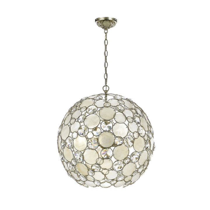 Crystorama Crystorama Palla 6 Light Antique Silver Sphere Chandelier