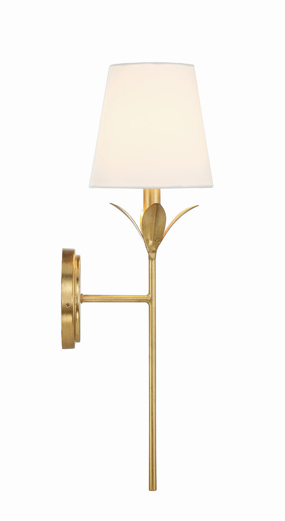 Crystorama Crystorama Broche 1 Light Antique Gold Sconce