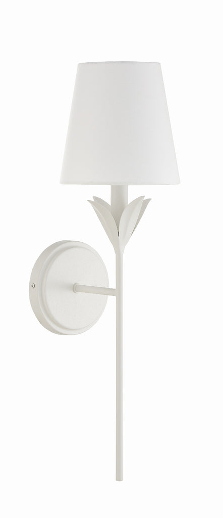 Crystorama Crystorama Broche 1 Light Matte White Sconce