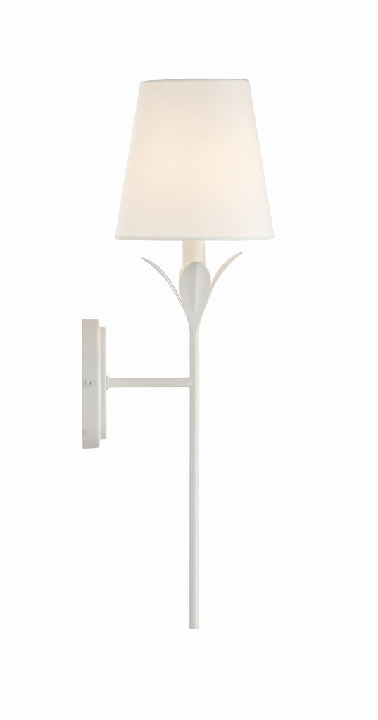 Crystorama Crystorama Broche 1 Light Matte White Sconce