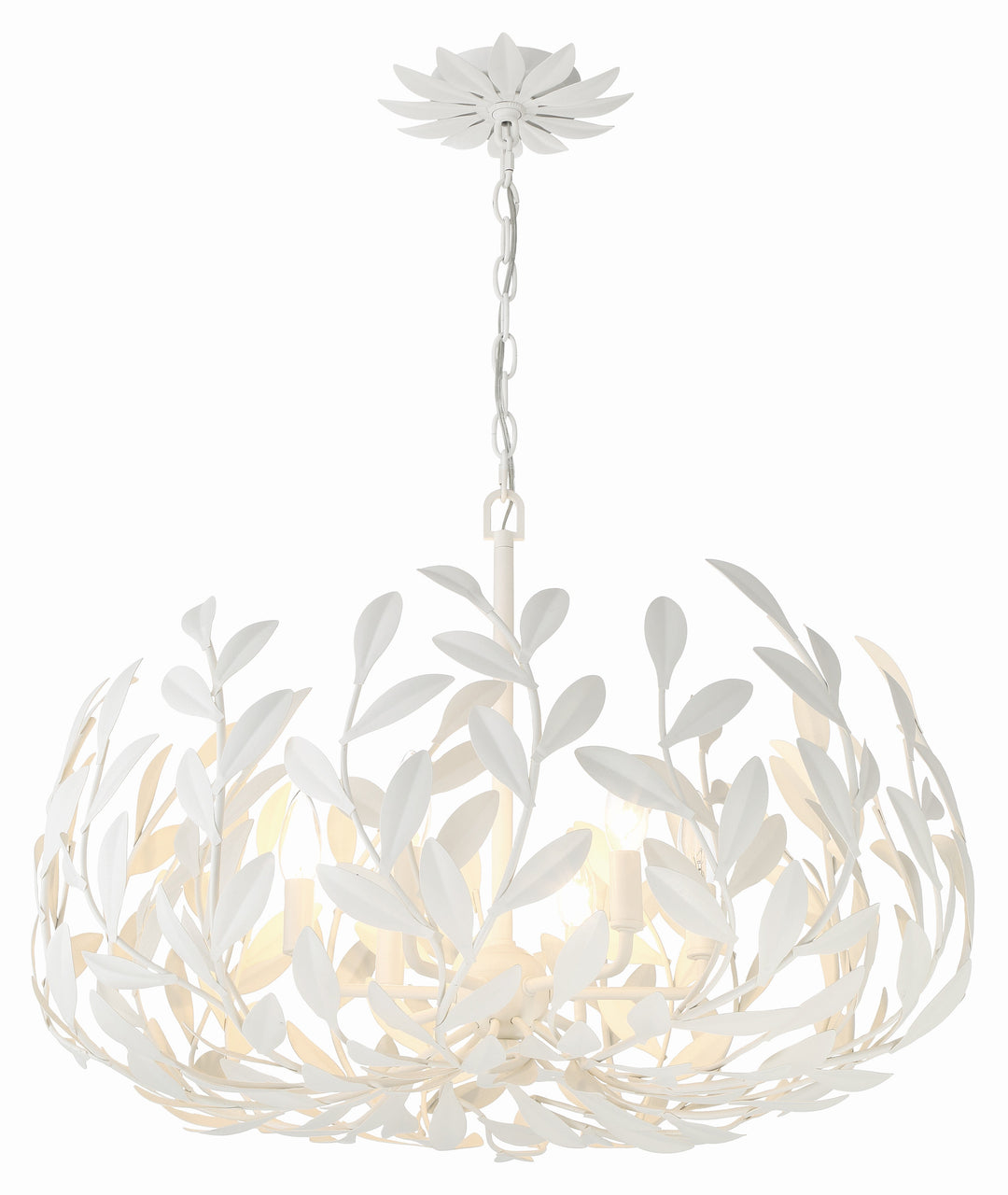 Crystorama Crystorama Broche 6 Light Matte White Chandelier