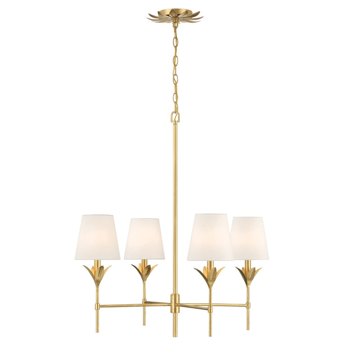 Crystorama Crystorama Broche 4 Light Antique Gold Chandelier