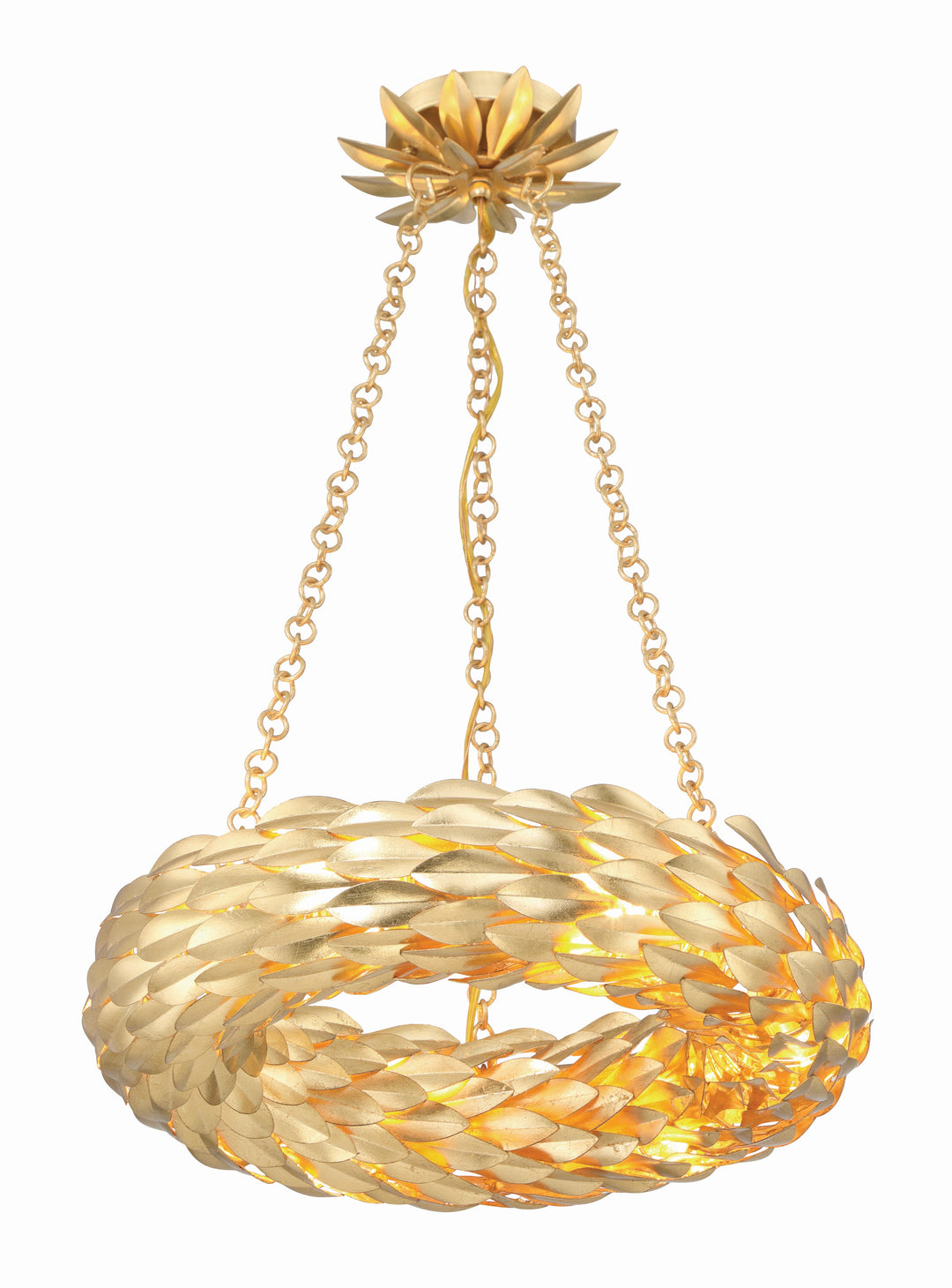 Crystorama Crystorama Broche 6 Light Antique Gold Chandelier